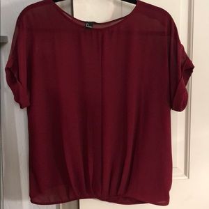Forever 21 Short Sleeve Fancy Top